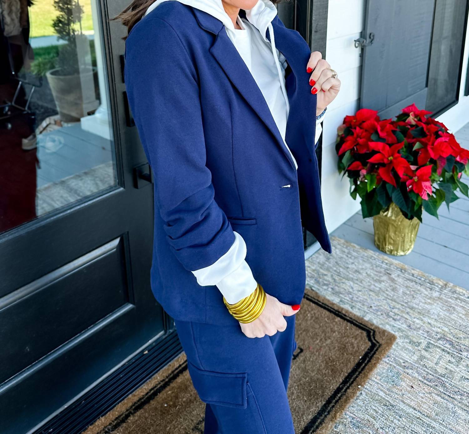 Risen - Terry Blazer And Pant Set - blue - clothing - loungewear