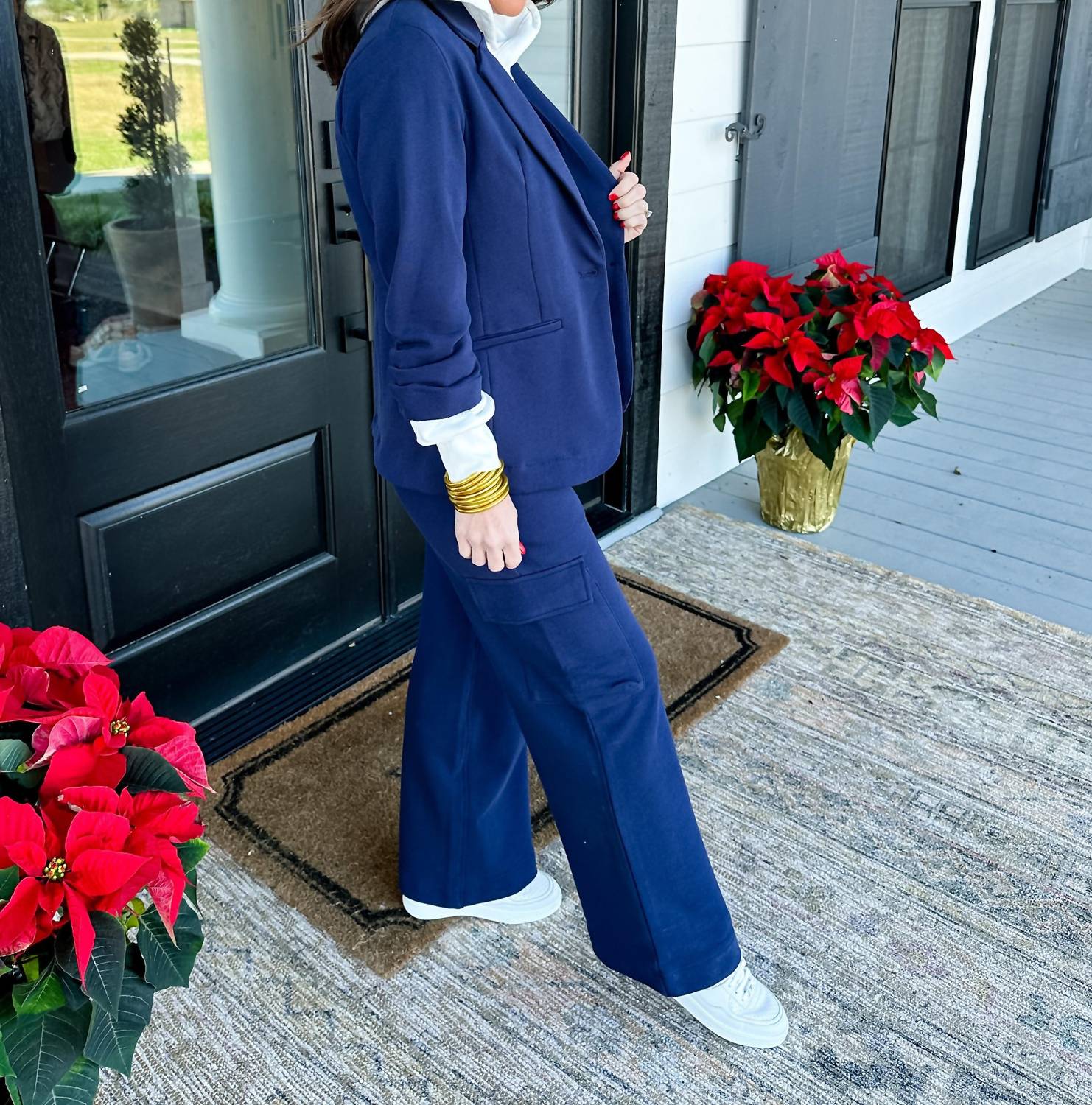 Risen - Terry Blazer And Pant Set - blue - clothing - loungewear