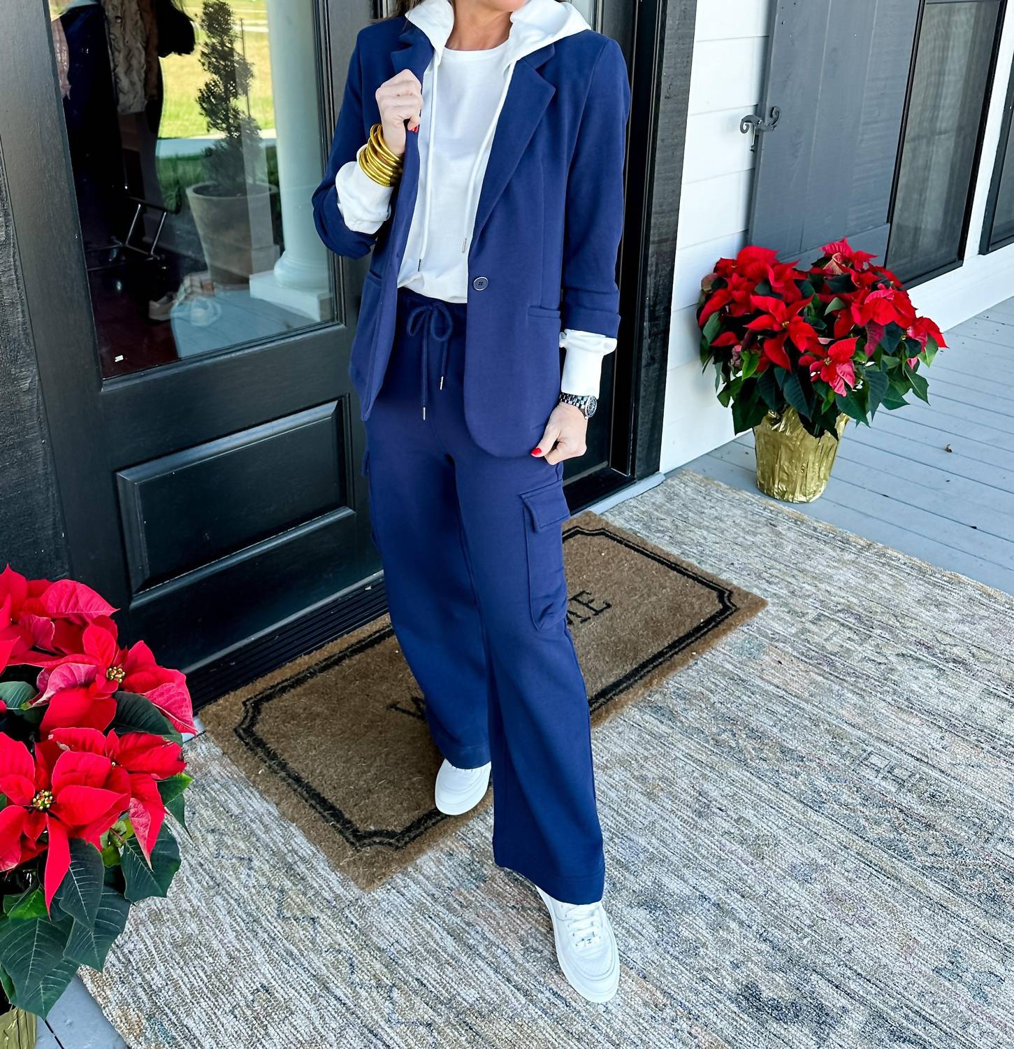 Risen - Terry Blazer And Pant Set - blue - clothing - loungewear