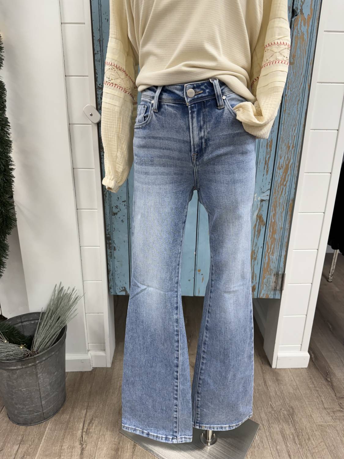 Risen - Women's High Rise Boot Cut Jeans