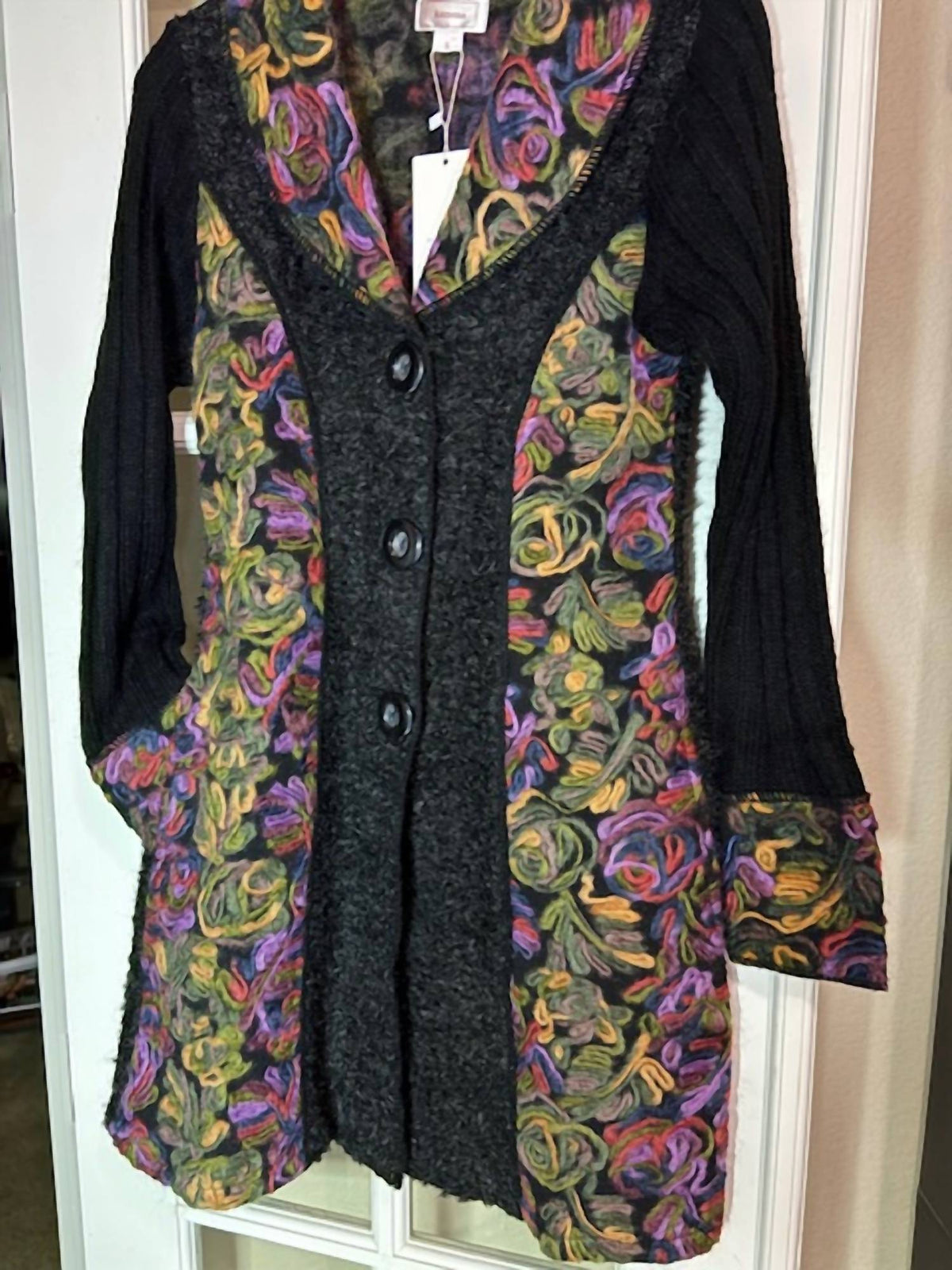 Rising International - emb.patchwork flower coat