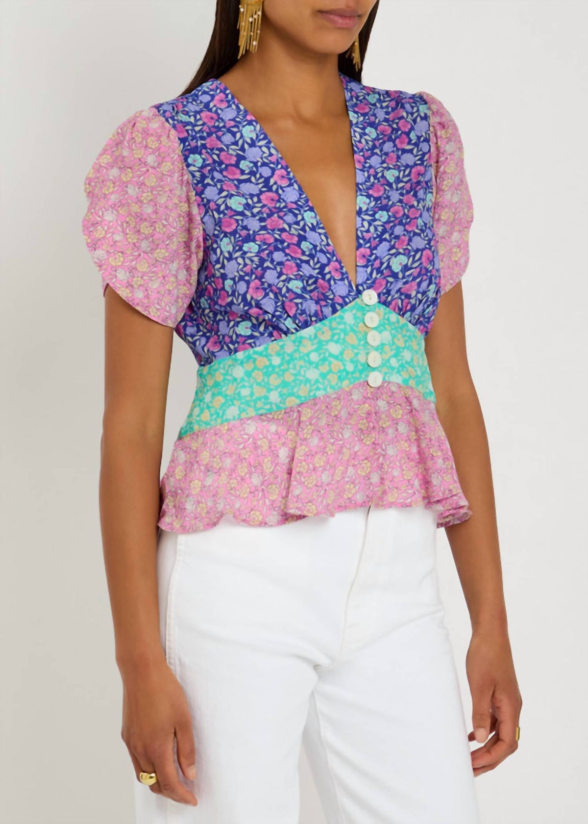 Rixo - Reine Classic V-neck Top