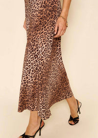 Rixo - Women's Kelly Skirt - animal - brown - clothing