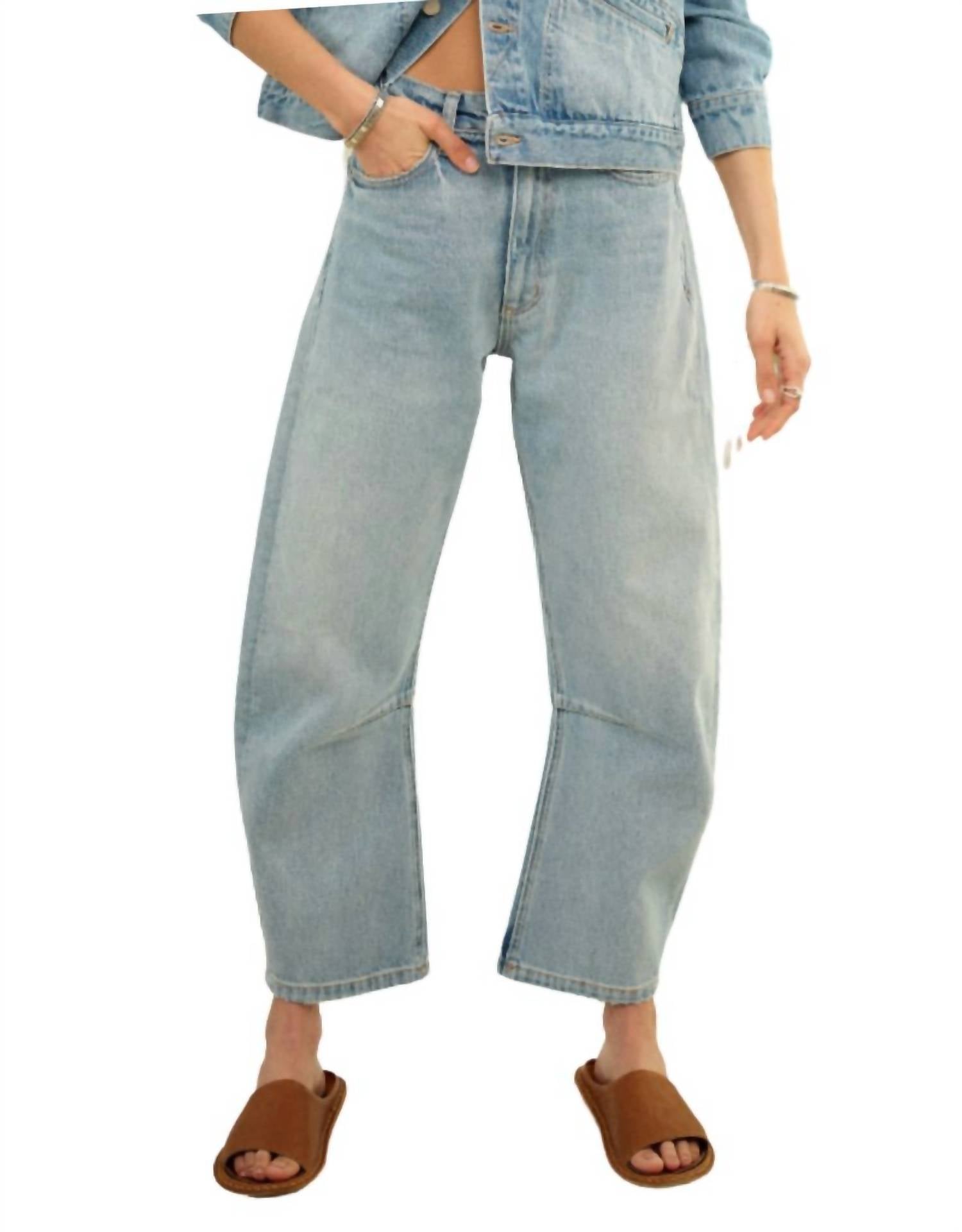 Road To Nowhere - Women's Pilon Jean - ankle - blue - clothing