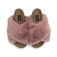 Roam - Women's Cloud Slippers - faux - fur - pink - shoes