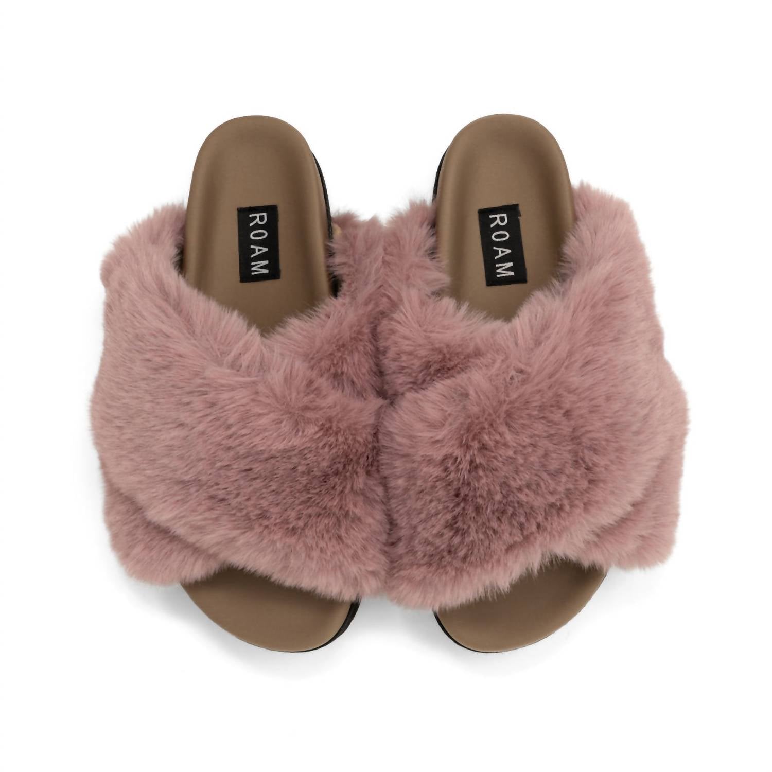 Roam - Women's Cloud Slippers - faux - fur - pink - shoes