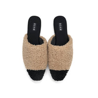 Roam - Women's Fuzzy Cap Mule - beige - clogs - cotton