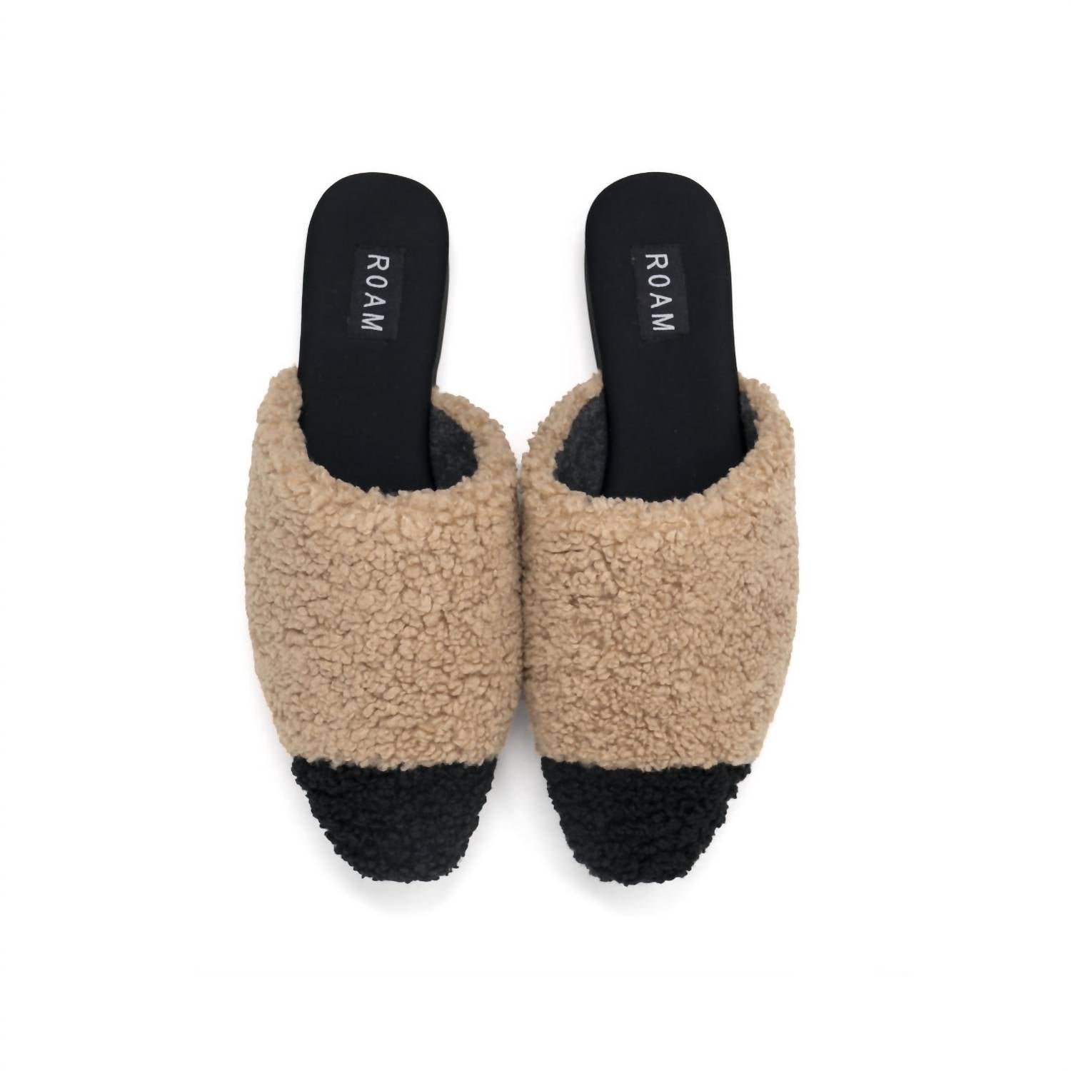 Roam - Women's Fuzzy Cap Mule - beige - clogs - cotton