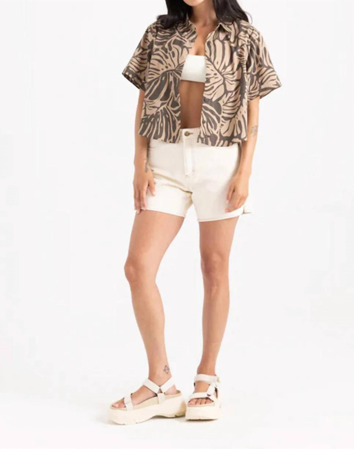 Roark - Bless Up Camp Cropped Shirt