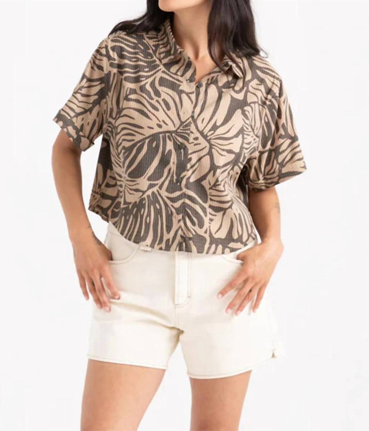 Roark - Bless Up Camp Cropped Shirt