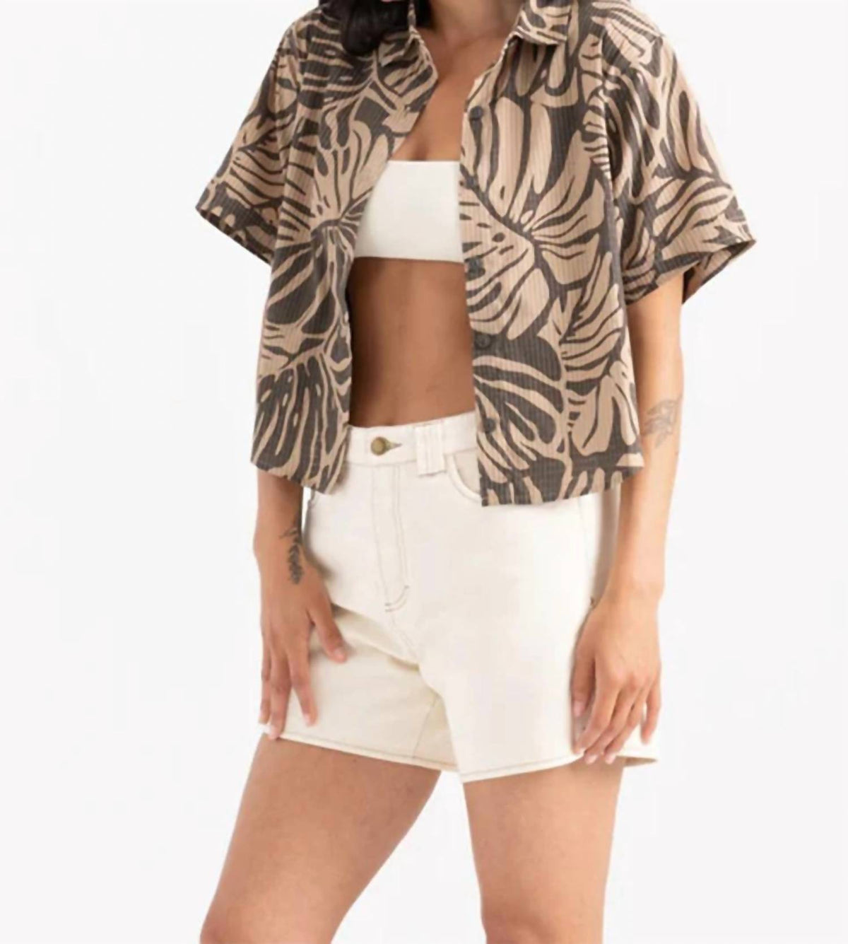 Roark - Bless Up Camp Cropped Shirt