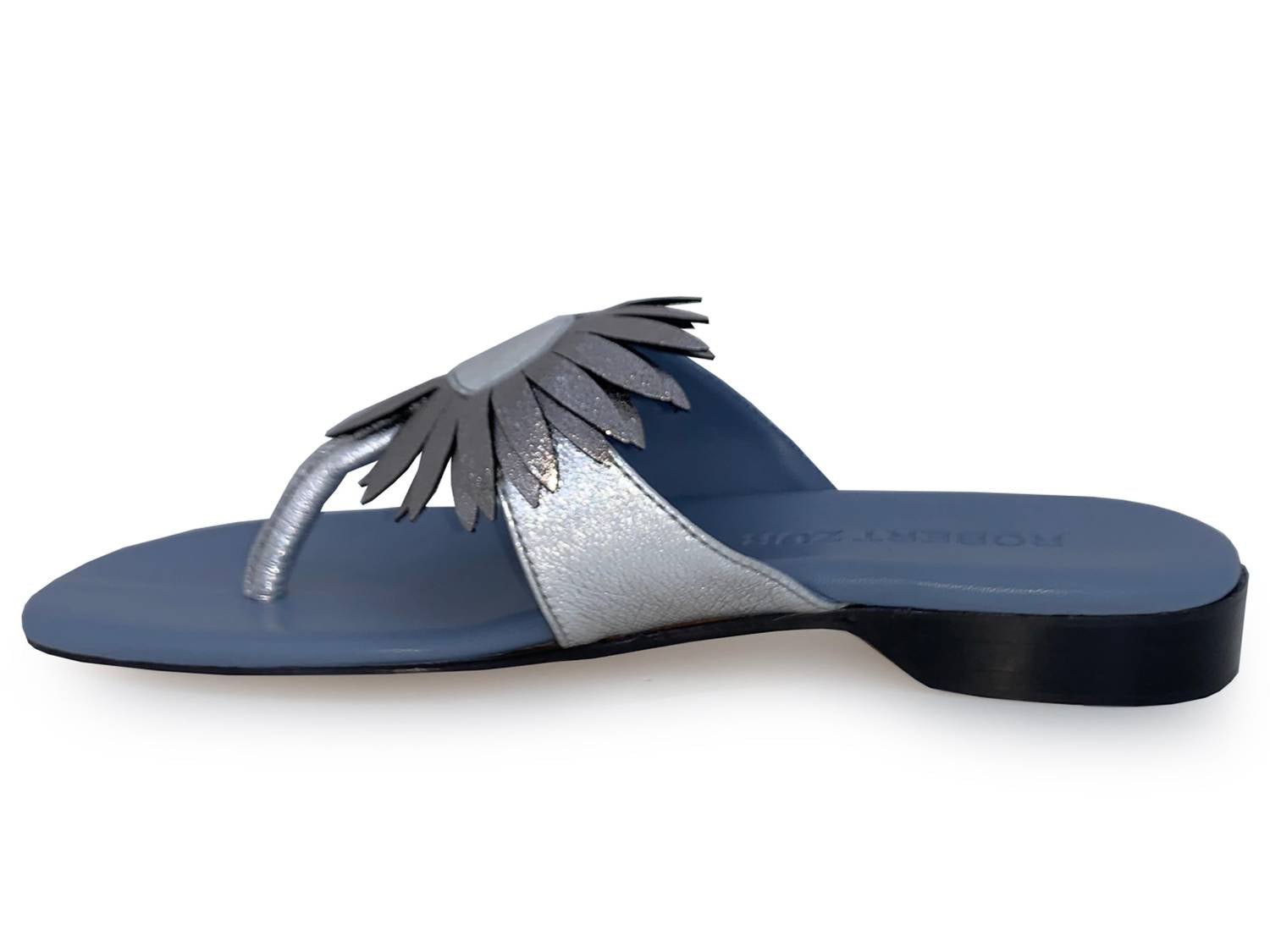Robert Zur - Women's Sunflower Thong Sandals - sandals - shoes - silver