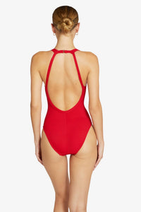 Robin Piccone - Amy High Neck One Piece - clothing - one - pieces - red