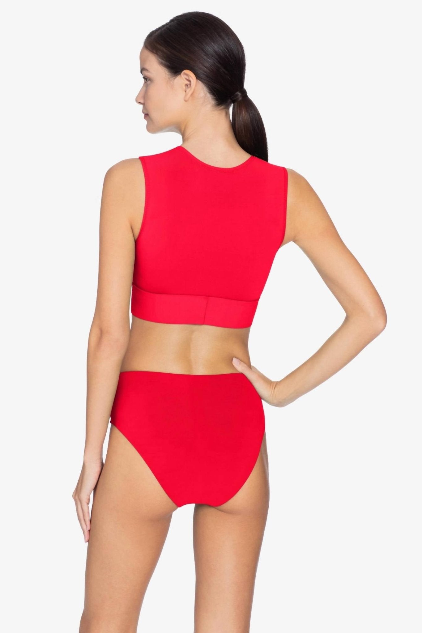 Robin Piccone - Ava Tank Swim Top - bikinis - clothing - red