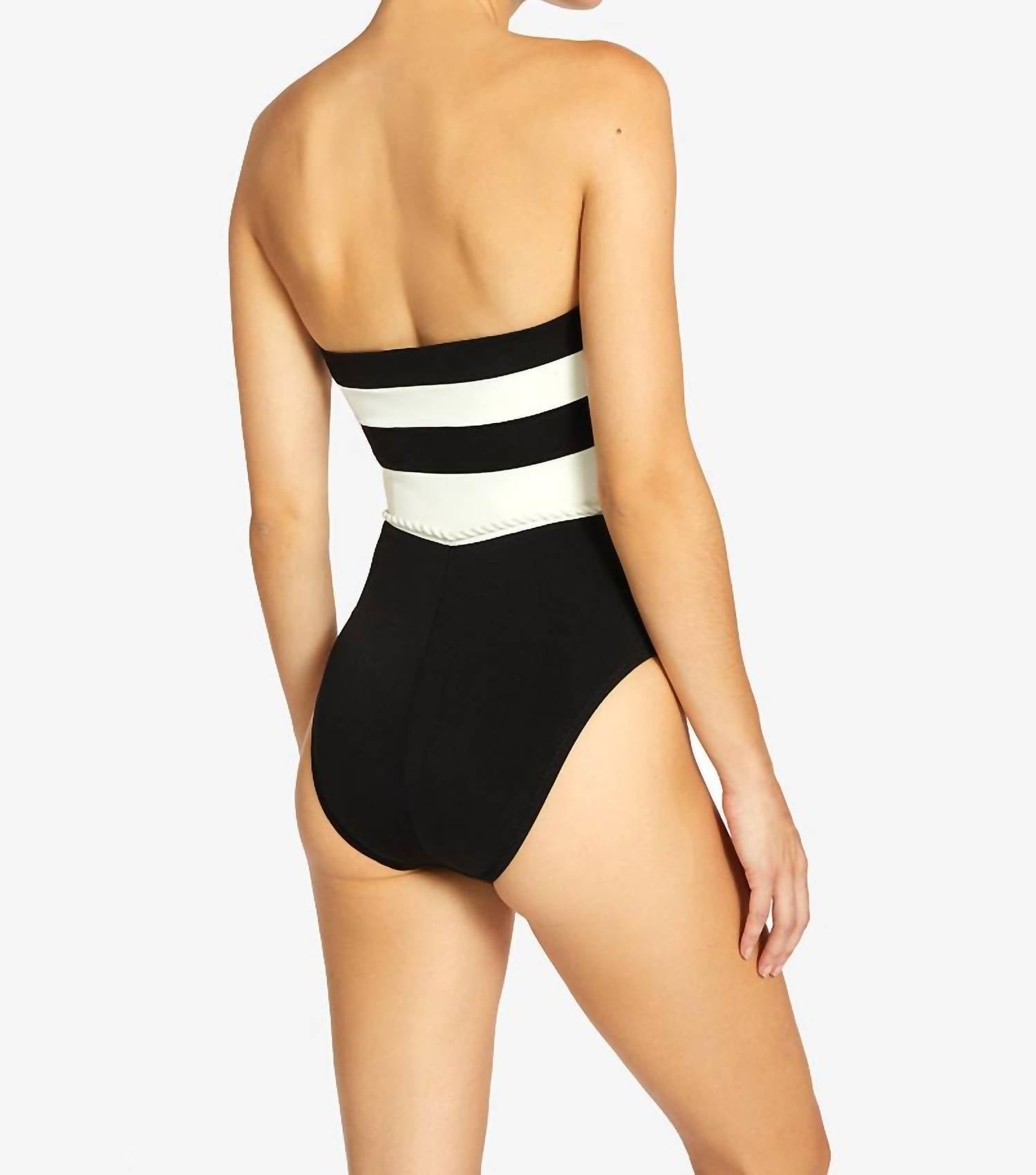 Robin Piccone - Babe Bandeau One Piece - black - clothing - one - pieces