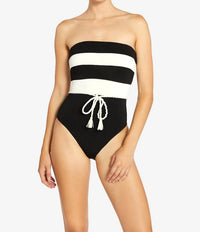 Robin Piccone - Babe Bandeau One Piece - black - clothing - one - pieces