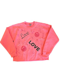 Rock Candy - Girl's Love Splatter Sweatshirt - clothing - graphic - hoodies