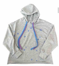 Rock Candy - Girl's Ombré Star Hoodie - clothing - graphic - grey
