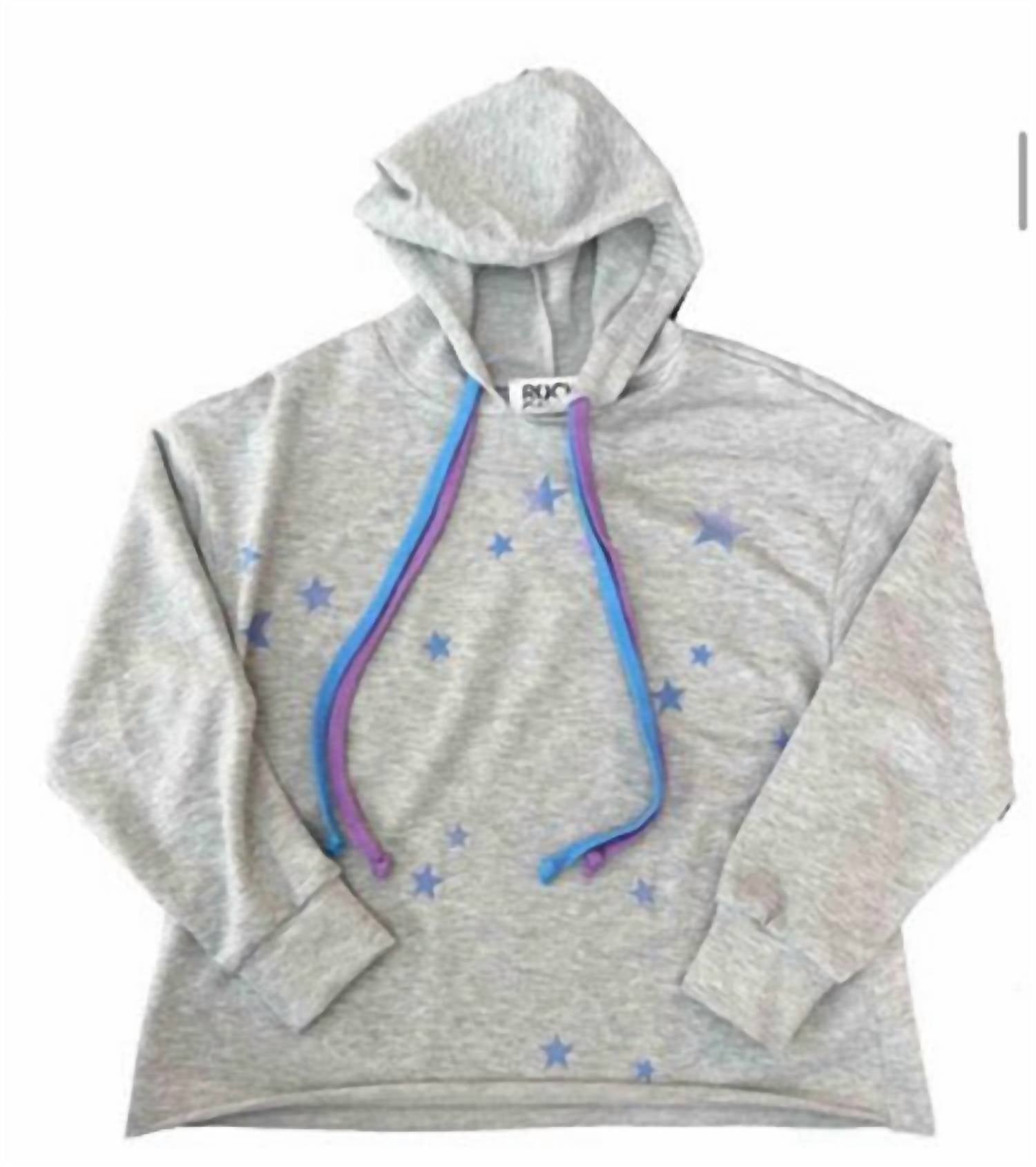Rock Candy - Girl's Ombré Star Hoodie - clothing - graphic - grey