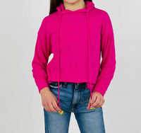 Rock Candy - Girl's Smiley Drawstring Slinky Rib Hoodie - clothing - hoodies - kids