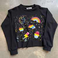 Rock Candy - Girl's Splatter Icon Sweatshirt - black - clothing - graphic