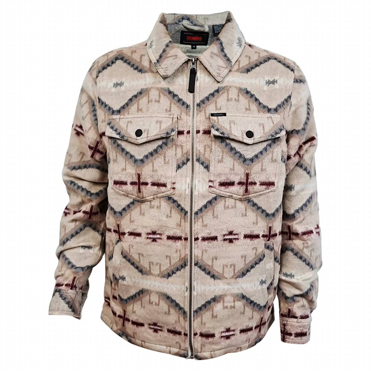 Rock & Roll Denim - Aztec Full-zip Shirt Jacket