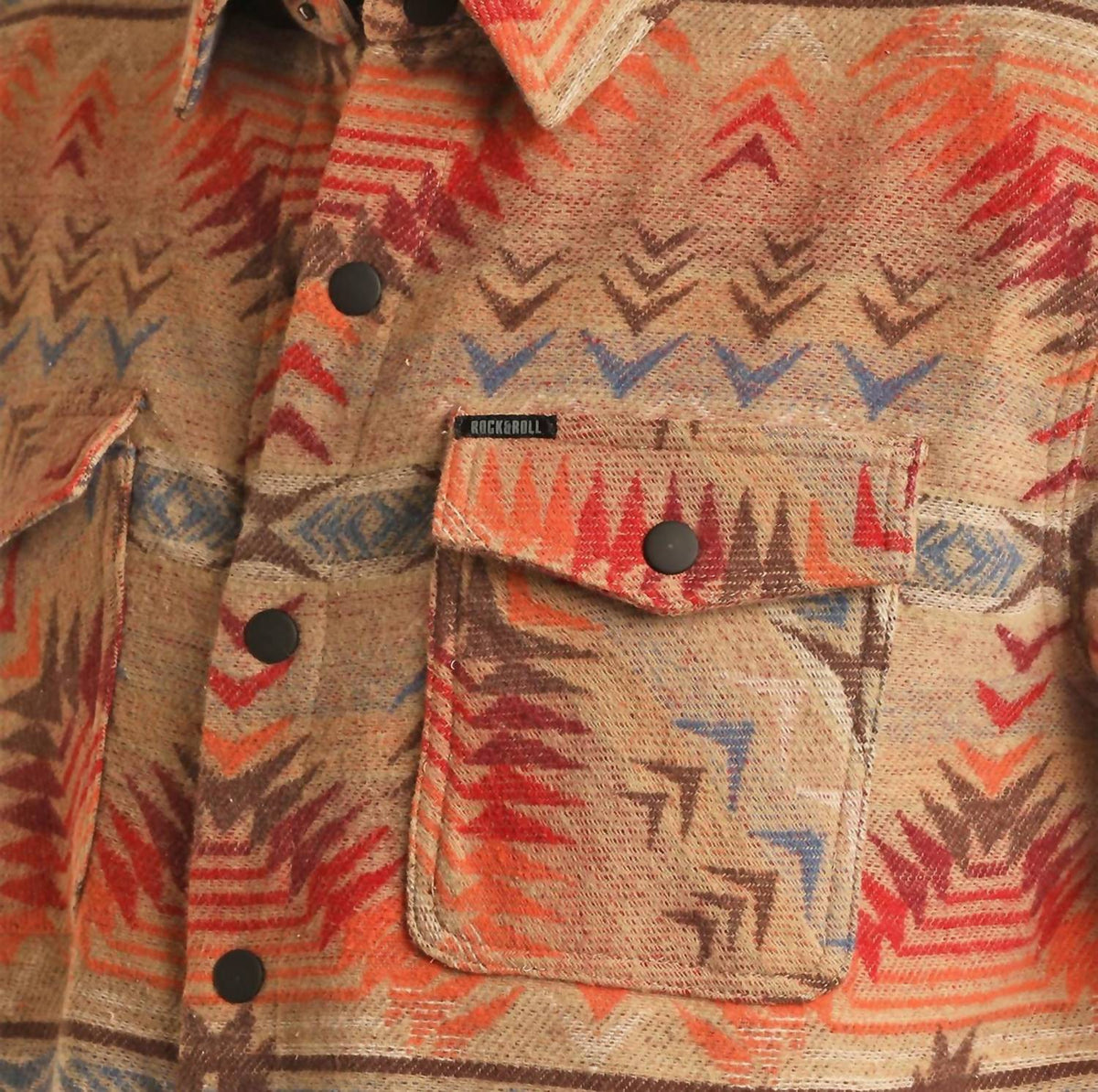 Rock & Roll Denim - Aztec Jacquard Shirt Jacket