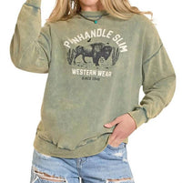 Rock & Roll Denim - Buffalo Graphic Pullover Sweatshirt