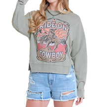 Rock & Roll Denim - Graphic Pullover Sweatshirt With Vents