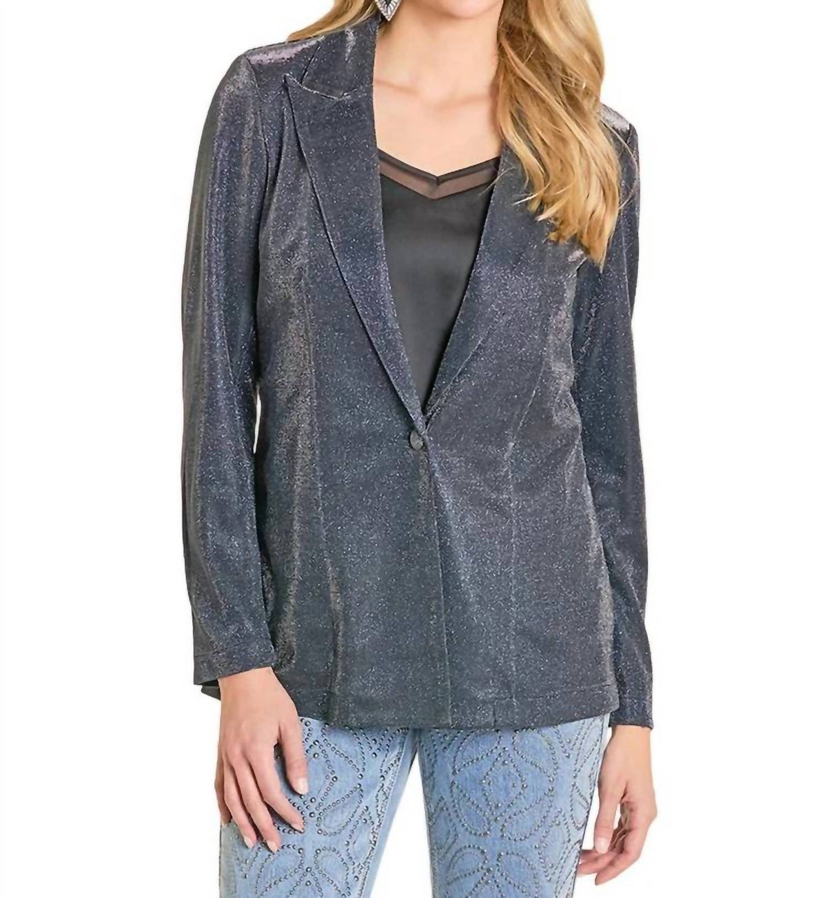 Rock & Roll Denim - Iridescent Sparkle Blazer