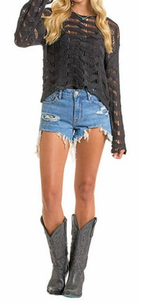 Rock & Roll Denim - Open Knit Sweater