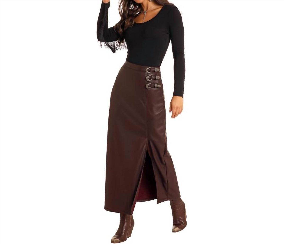 Rock & Roll Denim - Pleather Maxi Skirt