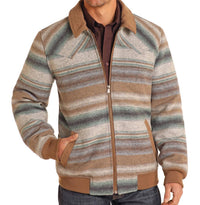Rock & Roll Denim - Serape Stripe Wool Bomber Jacket