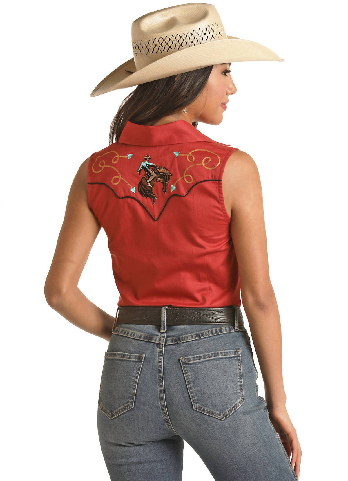 Rock & Roll Denim - Sleeveless Snap Front Western Shirt