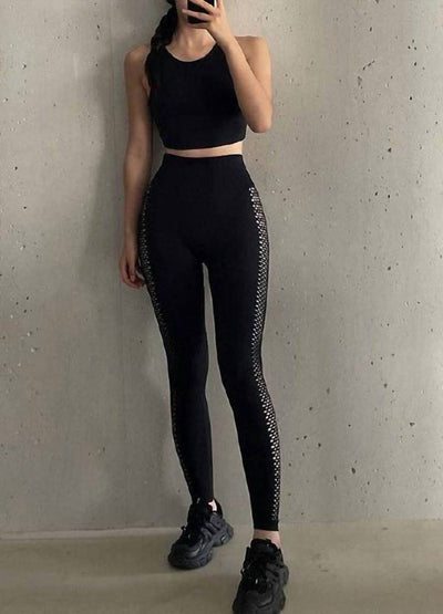 Rockstar Peach - Fishnet Leggings