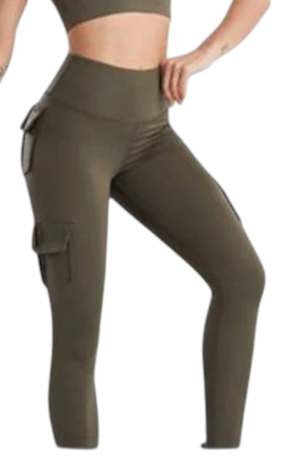 Rockstar Peach - Sgt Pocket Leggings - clothing - directbrandpartner - green