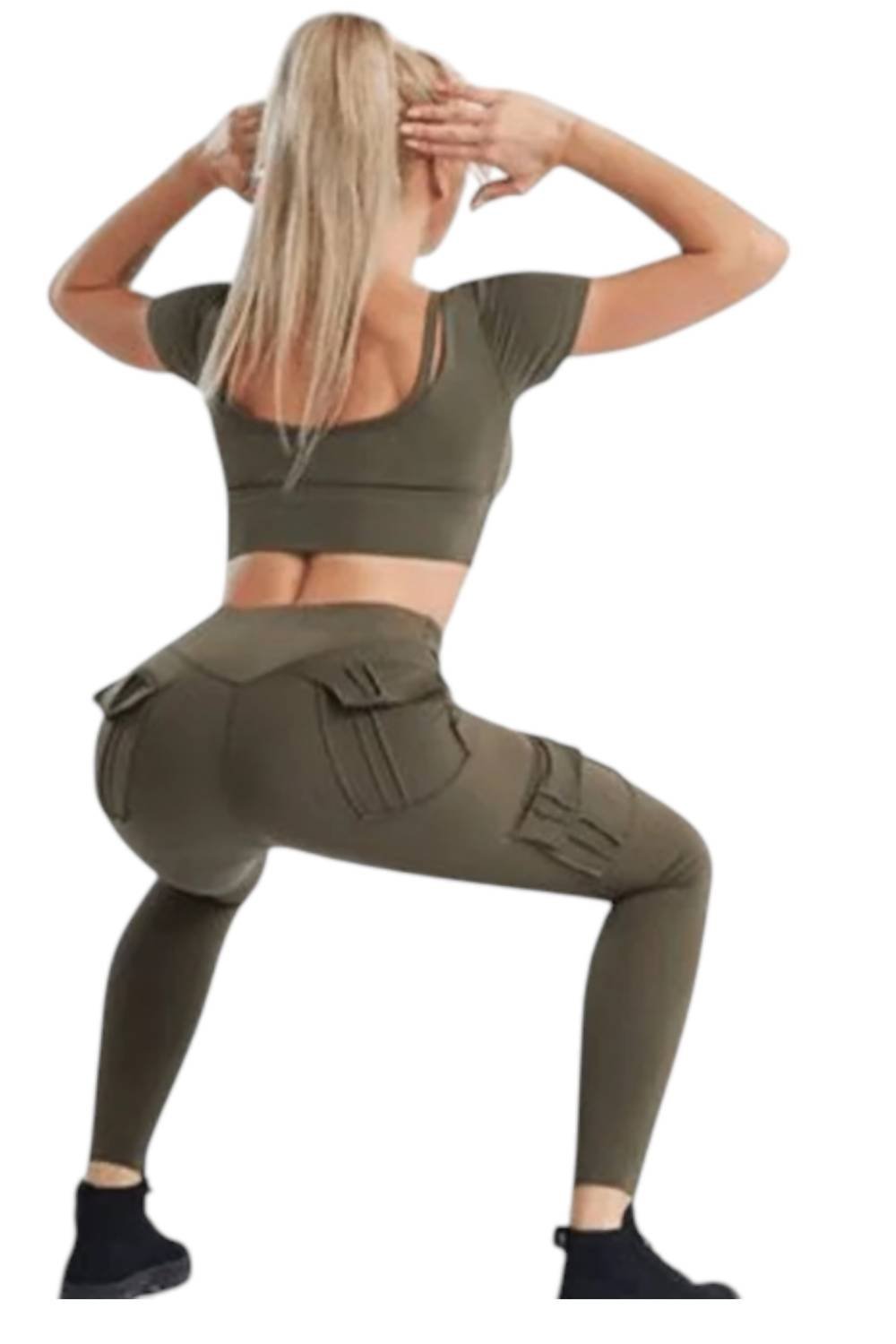 Rockstar Peach - Sgt Pocket Leggings - clothing - directbrandpartner - green