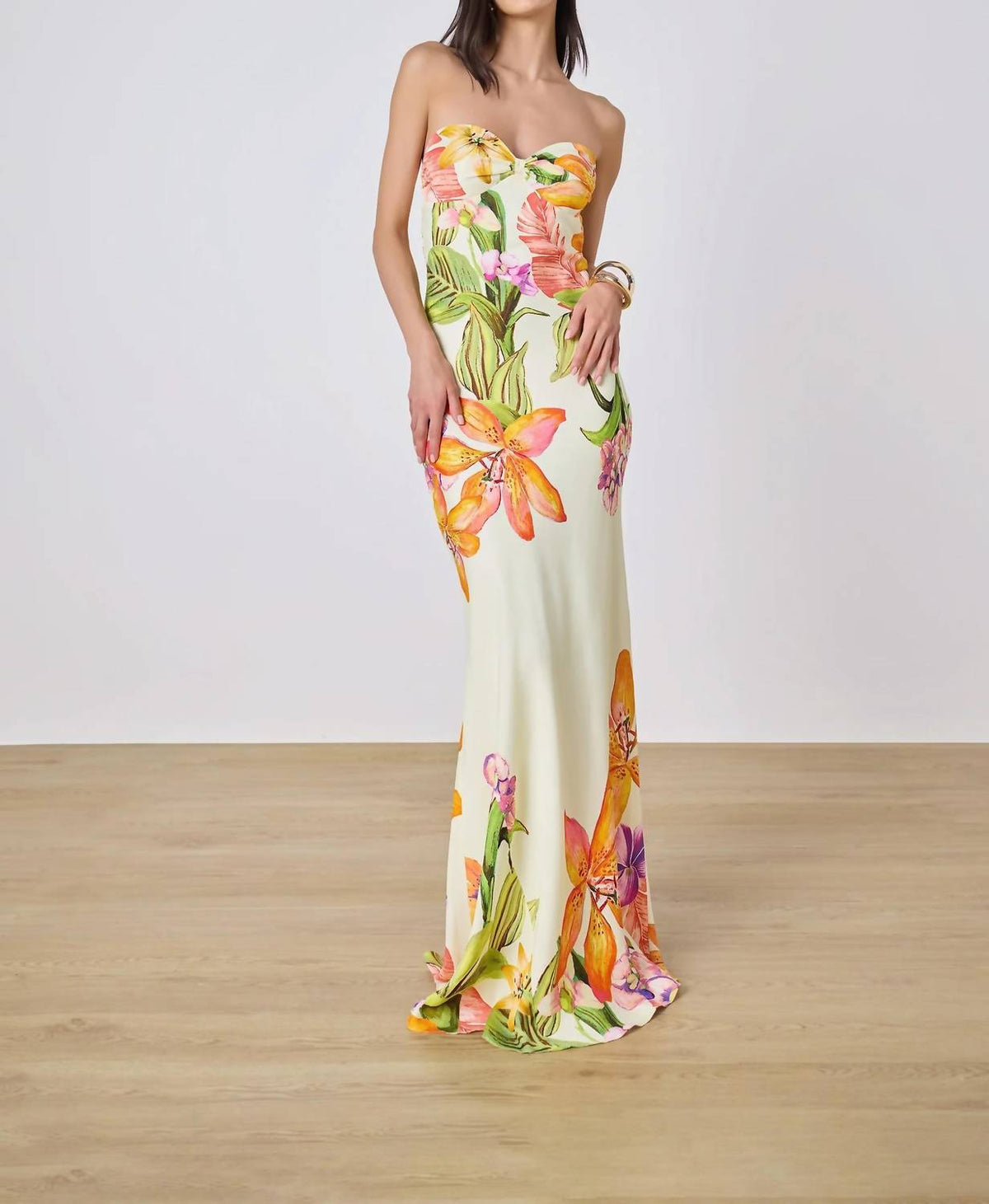 Rococo Sand - Dior Strapless Maxi Dress