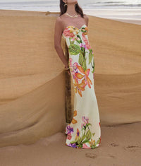 Rococo Sand - Dior Strapless Maxi Dress