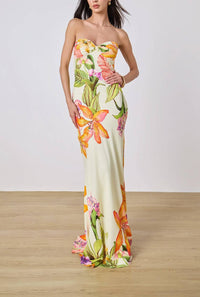 Rococo Sand - Dior Strapless Maxi Dress