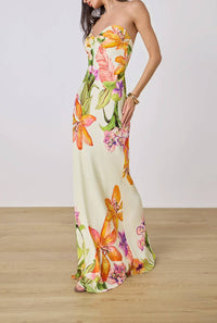 Rococo Sand - Dior Strapless Maxi Dress