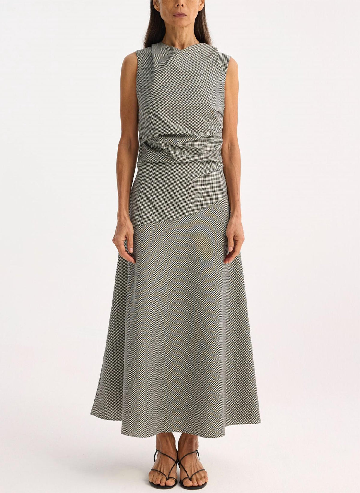 Rohe - Mini Check Cowl Neck Dress