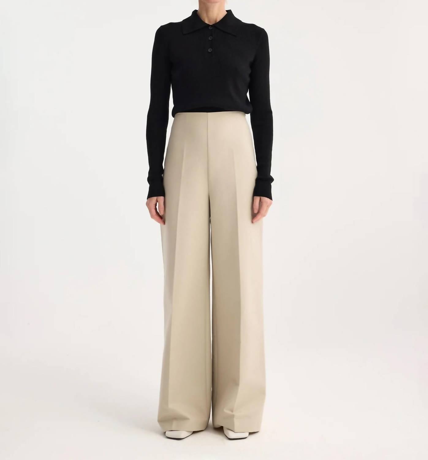 Rohe - Palazzo - leg Trousers - beige - clothing - pants
