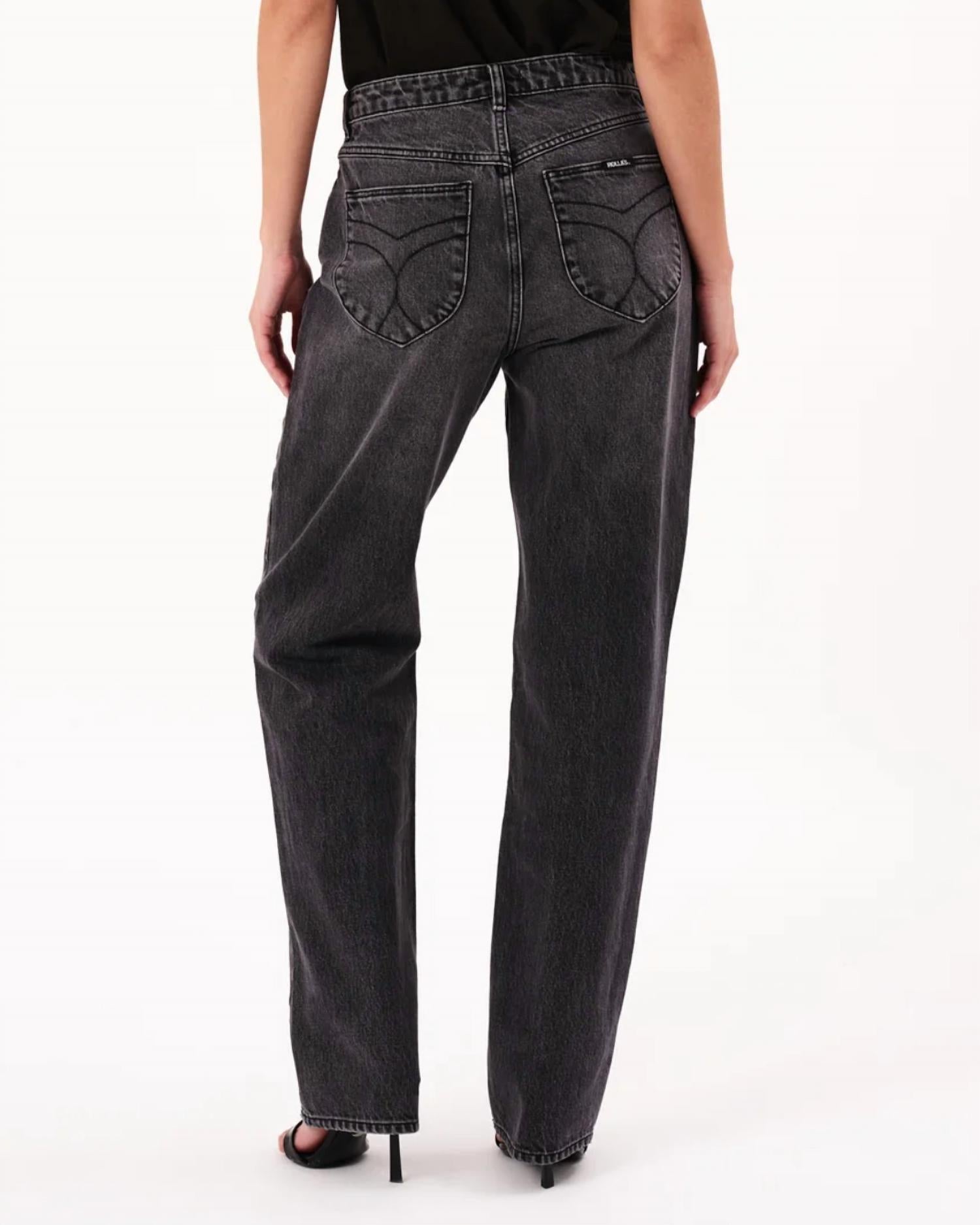 Rolla'S - Relaxed Worn Jeans - black - clothing - jeans
