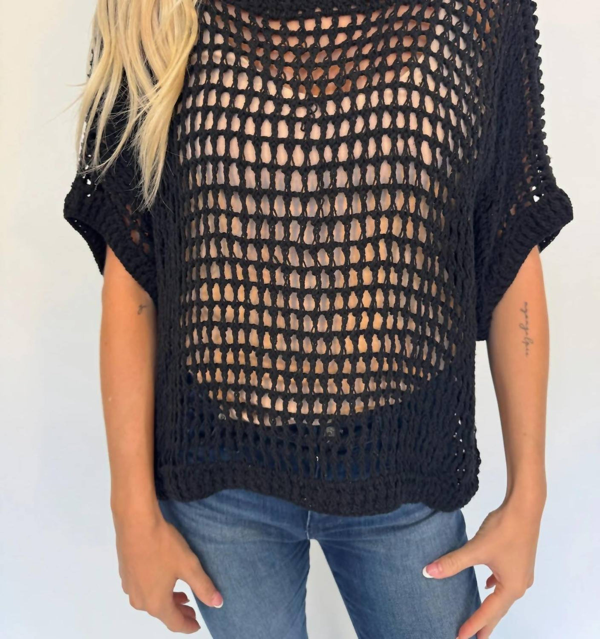 Romi The Brand - Azure Crochet Classic Top