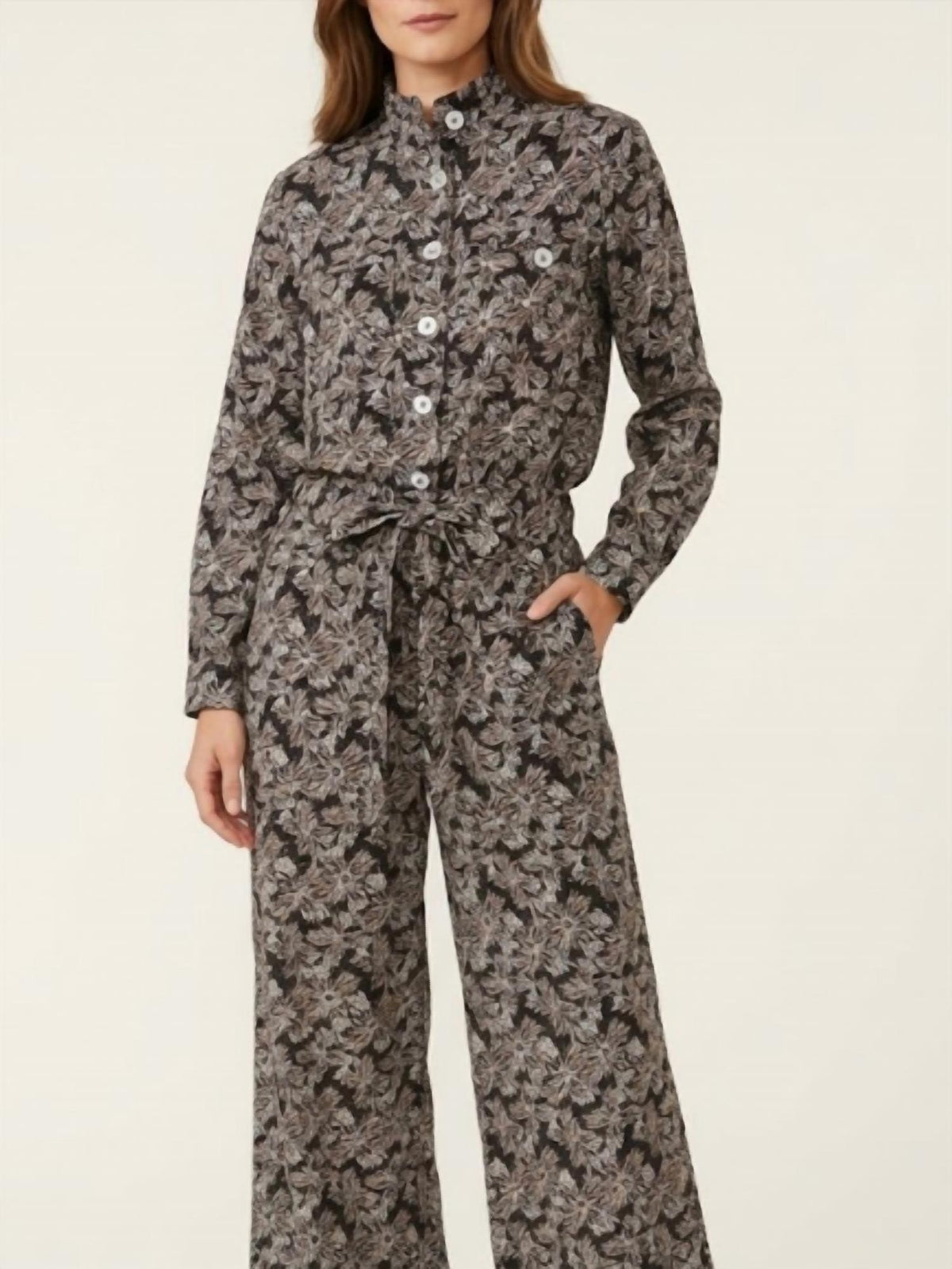Romi The Brand - Coral Mini Button-down Front Jacket