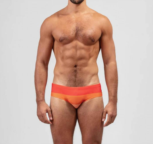 Ron Dorff - Swim Briefs Big Stripes - clothing - men - orange