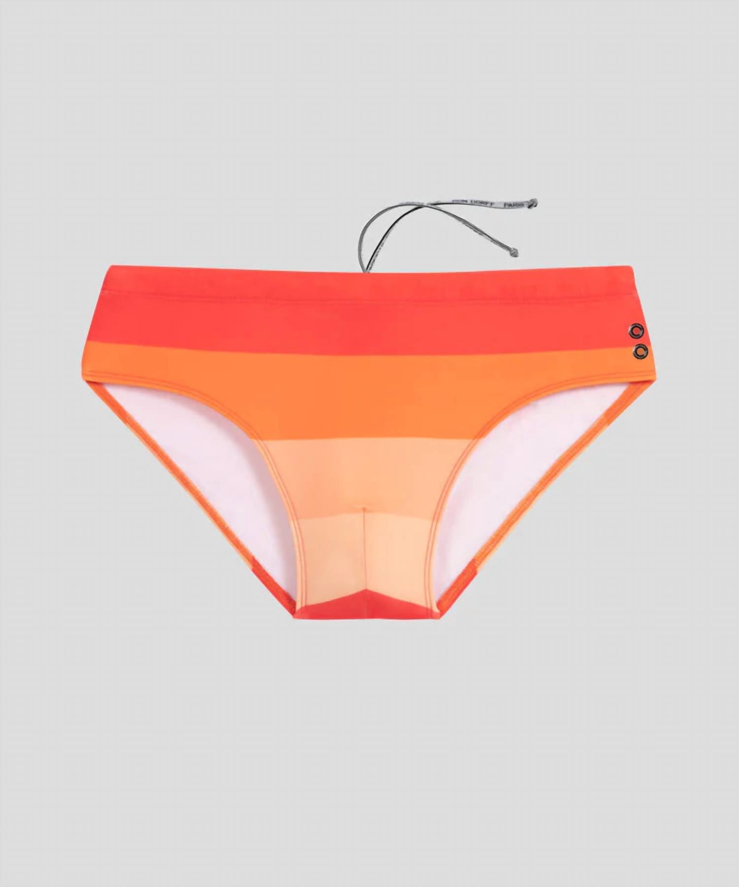Ron Dorff - Swim Briefs Big Stripes - clothing - men - orange