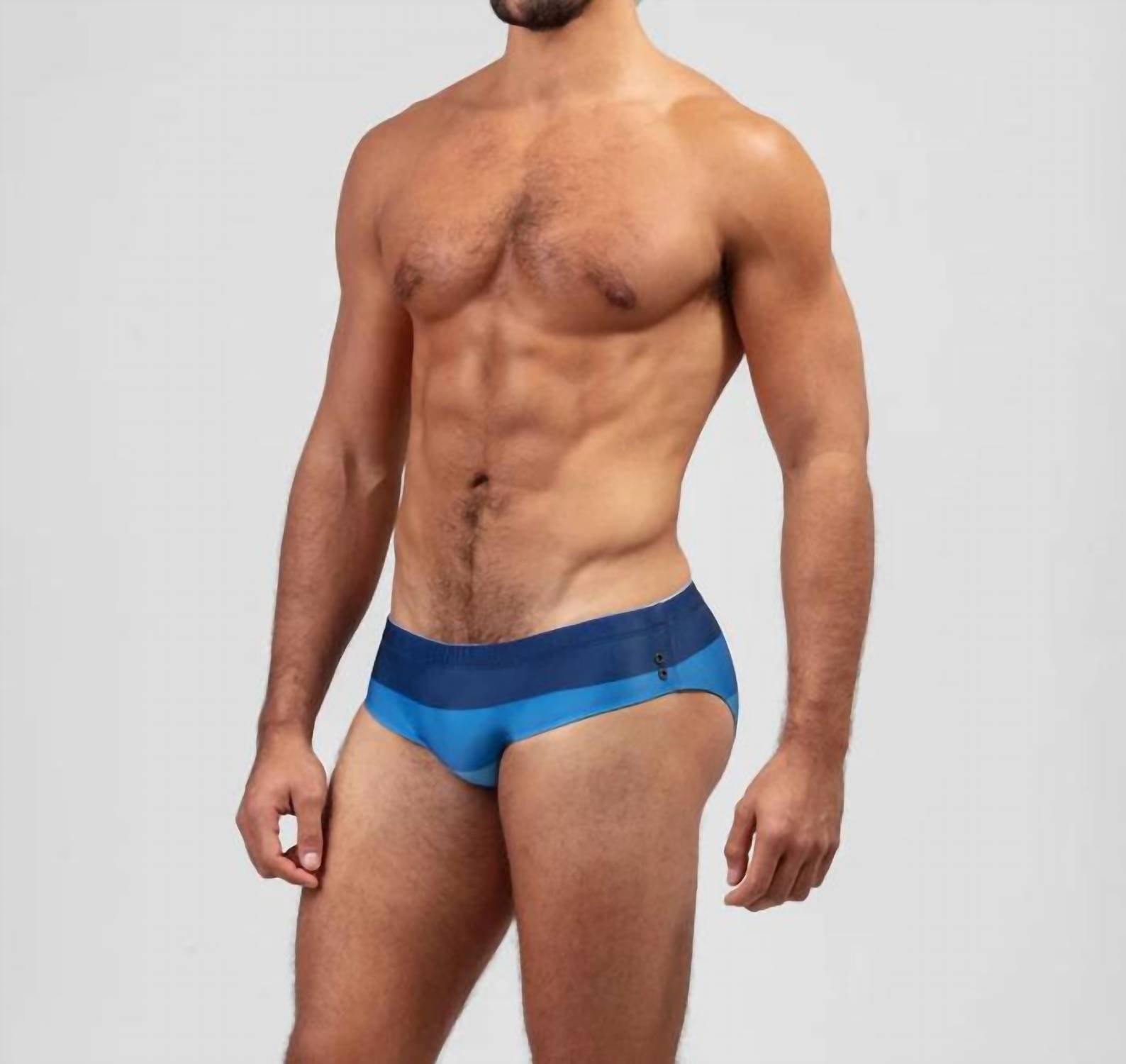 Ron Dorff - Swim Briefs Big Stripes - blue - clothing - men