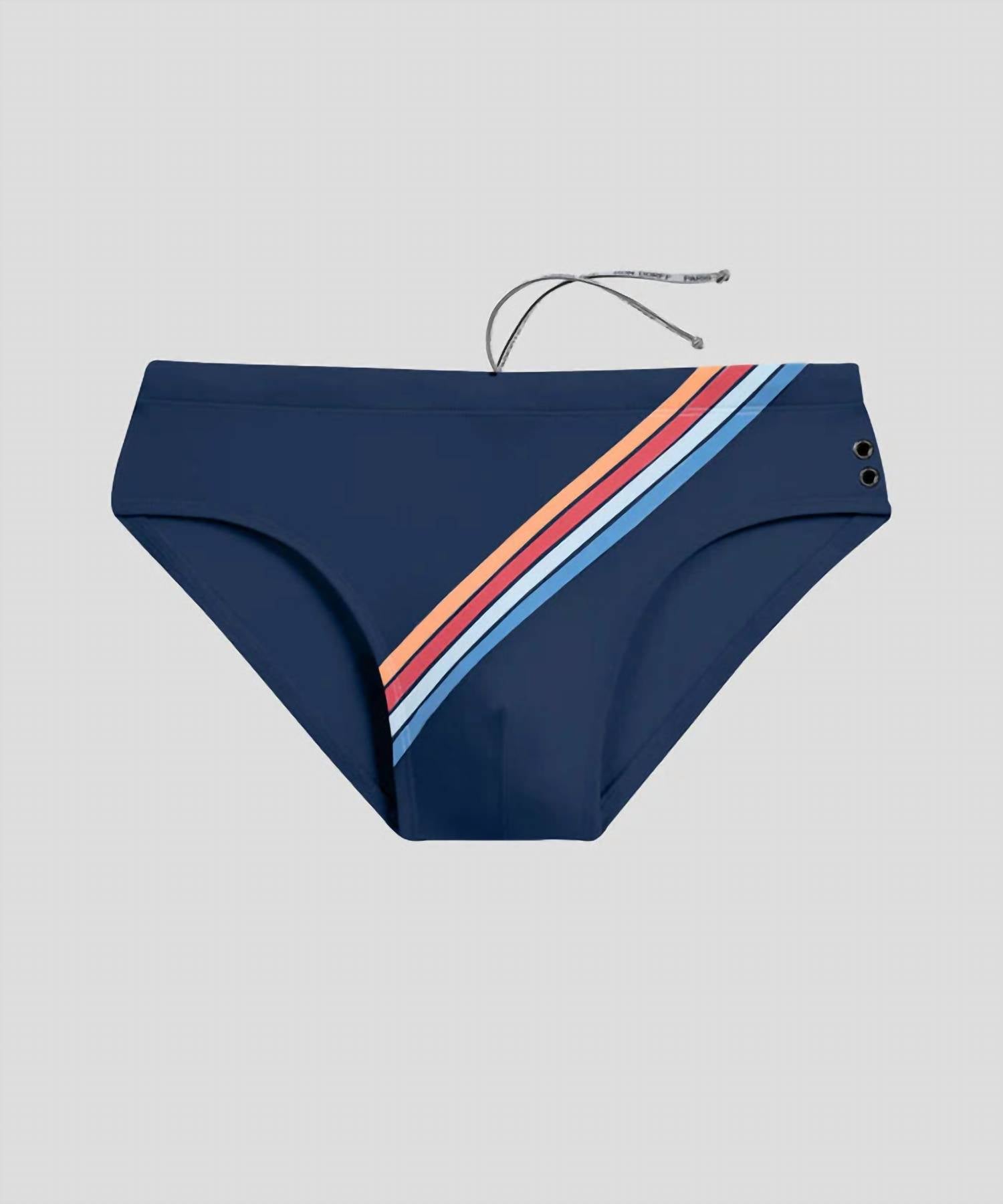 Ron Dorff - Swim Briefs Diagonal Stripes - blue - clothing - men